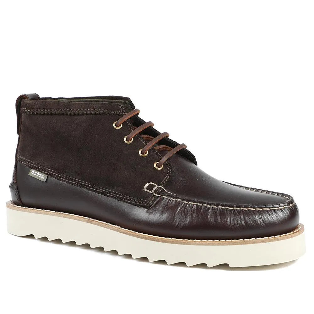 Barbour Hadston Leather Chukka Boots - BARBR42502 / 328 011 - Dark Brown sold by Jones Bootmaker product image thumbnail 2
