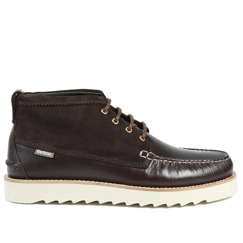 Barbour Hadston Leather Chukka Boots - BARBR42502 / 328 011 - Dark Brown sold by Jones Bootmaker