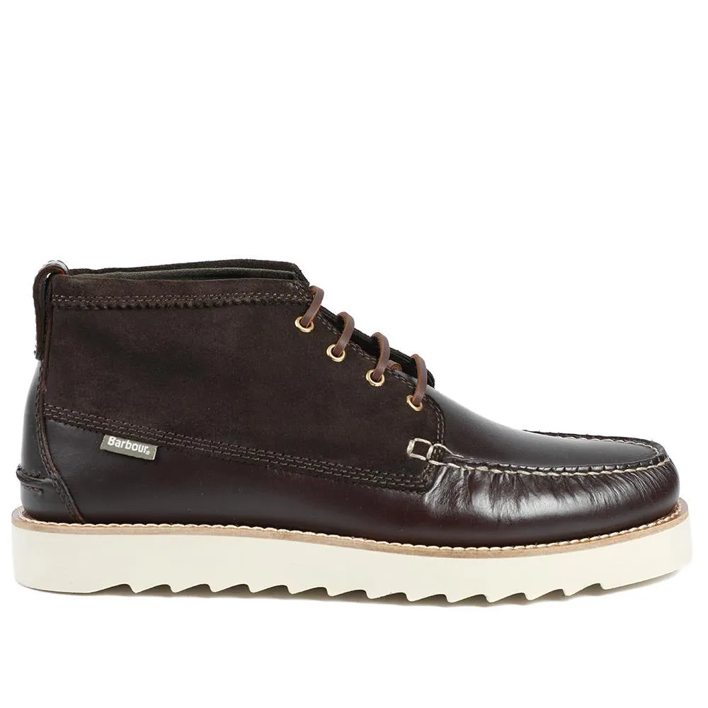 Barbour Hadston Leather Chukka Boots - BARBR42502 / 328 011 - Dark Brown sold by Jones Bootmaker