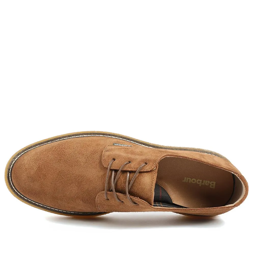 Barbour Harefield Leather Derby Shoes - BARBR42501 / 328 010 - Tan Suede sold by Jones Bootmaker product image thumbnail 4