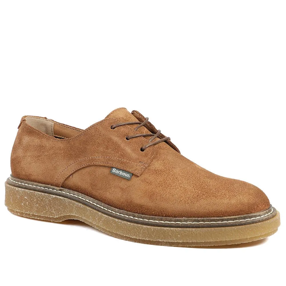 Barbour Harefield Leather Derby Shoes - BARBR42501 / 328 010 - Tan Suede sold by Jones Bootmaker product image thumbnail 2