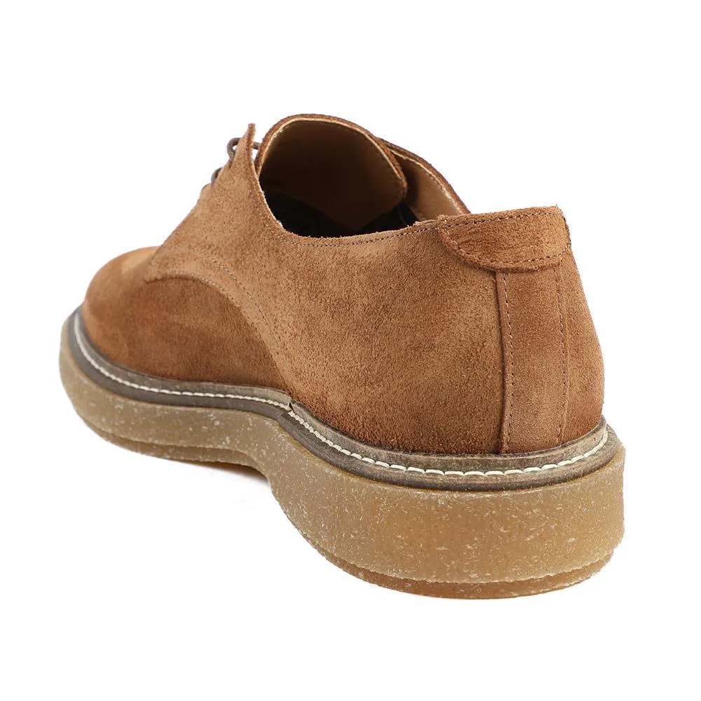 Barbour Harefield Leather Derby Shoes - BARBR42501 / 328 010 - Tan Suede sold by Jones Bootmaker product image thumbnail 3