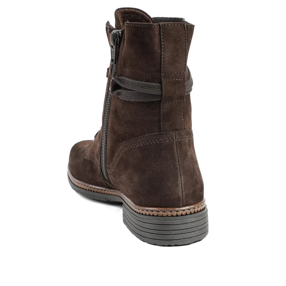 Nerissa Leather Ankle Boots - GAB36545 / 323 039 - Dark Brown Suede sold by Jones Bootmaker product image thumbnail 3