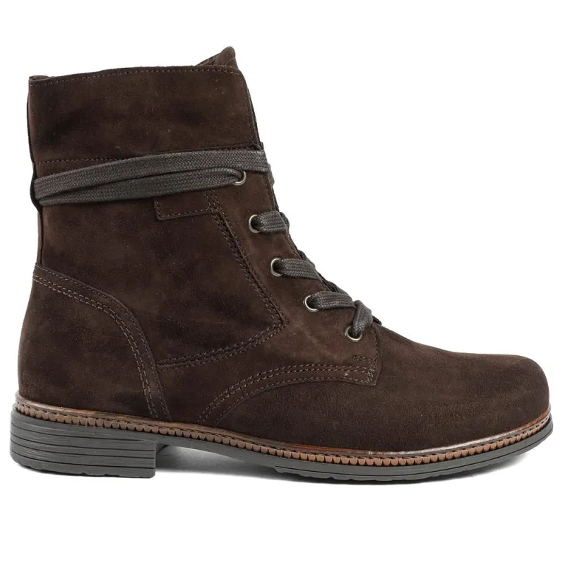 Nerissa Leather Ankle Boots - GAB36545 / 323 039 - Dark Brown Suede sold by Jones Bootmaker