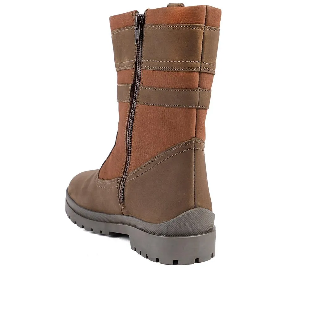 Maryna Leather Slip On Ankle Boots - MARYNA / 327 892 - Tan sold by Jones Bootmaker product image thumbnail 3