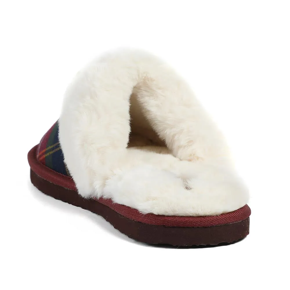 Barbour Claudia Tartan Mule Slippers - BARBR42506 / 328 565 - Red Multi sold by Jones Bootmaker product image thumbnail 3