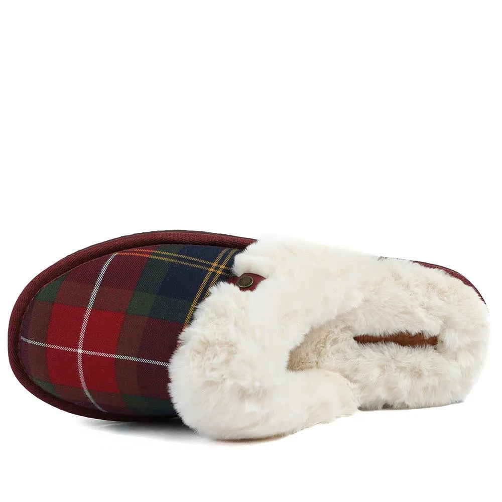 Barbour Claudia Tartan Mule Slippers - BARBR42506 / 328 565 - Red Multi sold by Jones Bootmaker product image thumbnail 4