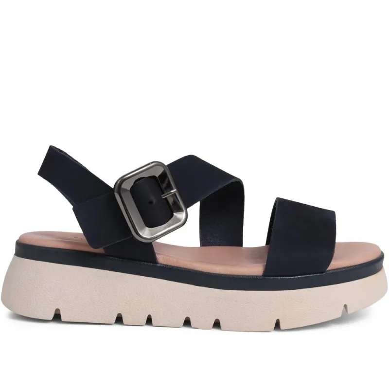 Veena Platform Sandals  - VEENA / 325 200 - Navy sold by Jones Bootmaker