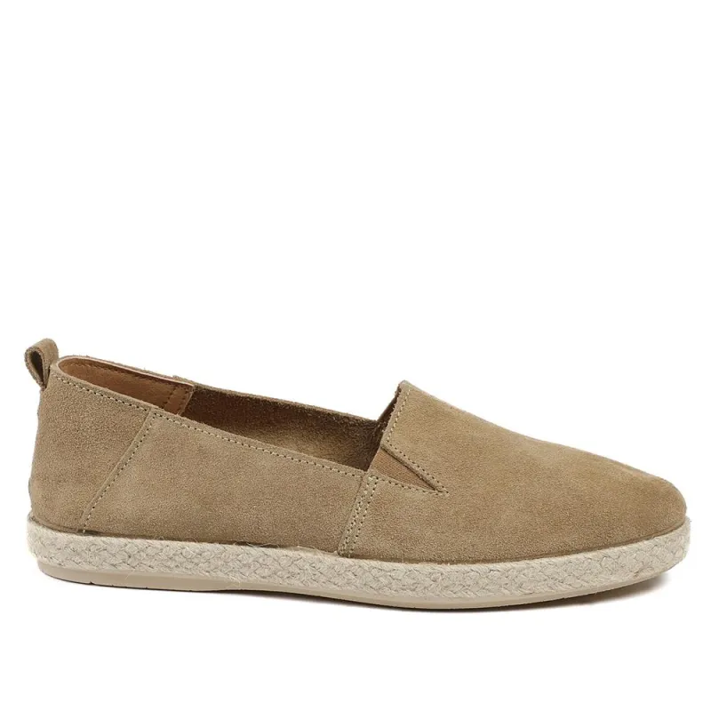 Milan2 Leather Espadrilles - MILAN2 / 329 055 - Sand Suede sold by Jones Bootmaker