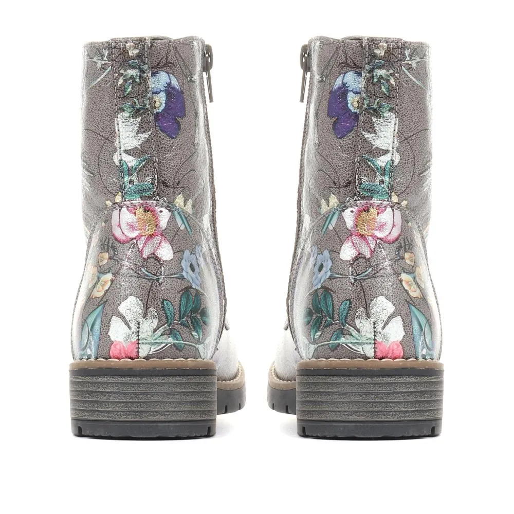 Chunky Lace-Up Ankle Boots - WBINS32015 / 318 884 - Grey Multi sold by Jones Bootmaker product image thumbnail 3