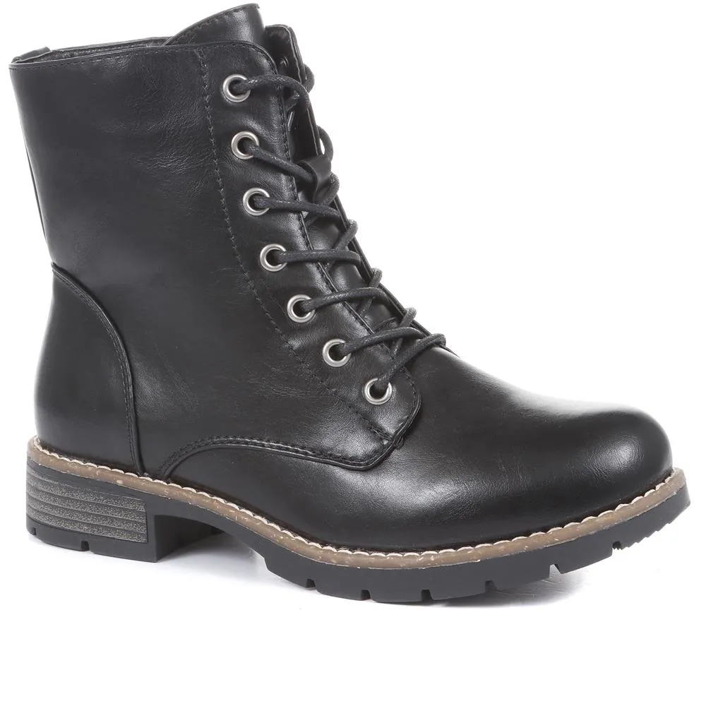 Chunky Lace-Up Ankle Boots - WBINS32015 / 318 884 - Black sold by Jones Bootmaker product image thumbnail 2