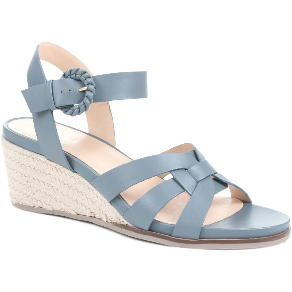 Loriana Leather Woven Wedge Sandals - LORIANA / 323 346 - Blue sold by Jones Bootmaker product image thumbnail 2
