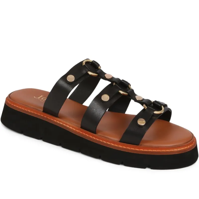 Harlee Leather Mules  - HARLEE / 325 355 - Black sold by Jones Bootmaker