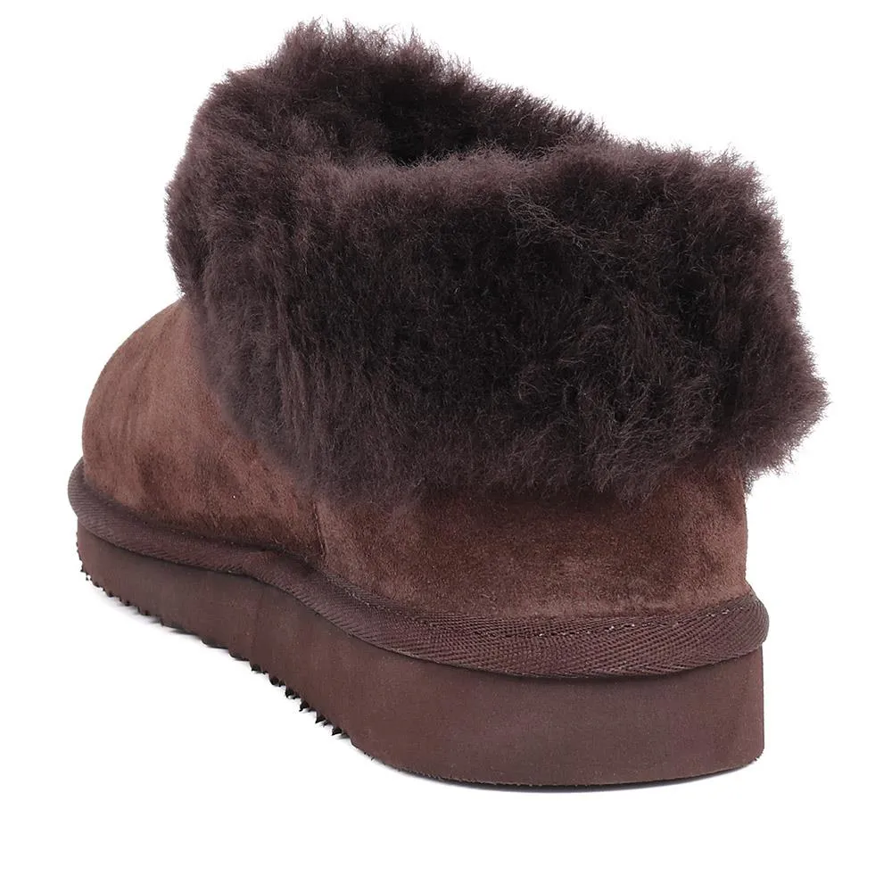 Fabiola Faux-Fur Slippers - FABIOLA / 326 072 - Chocolate sold by Jones Bootmaker product image thumbnail 3