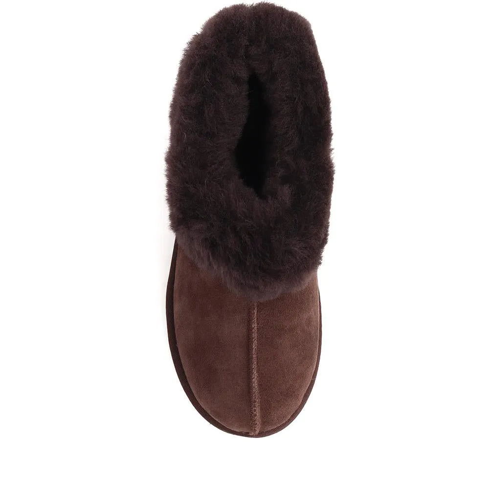Fabiola Faux-Fur Slippers - FABIOLA / 326 072 - Chocolate sold by Jones Bootmaker product image thumbnail 5
