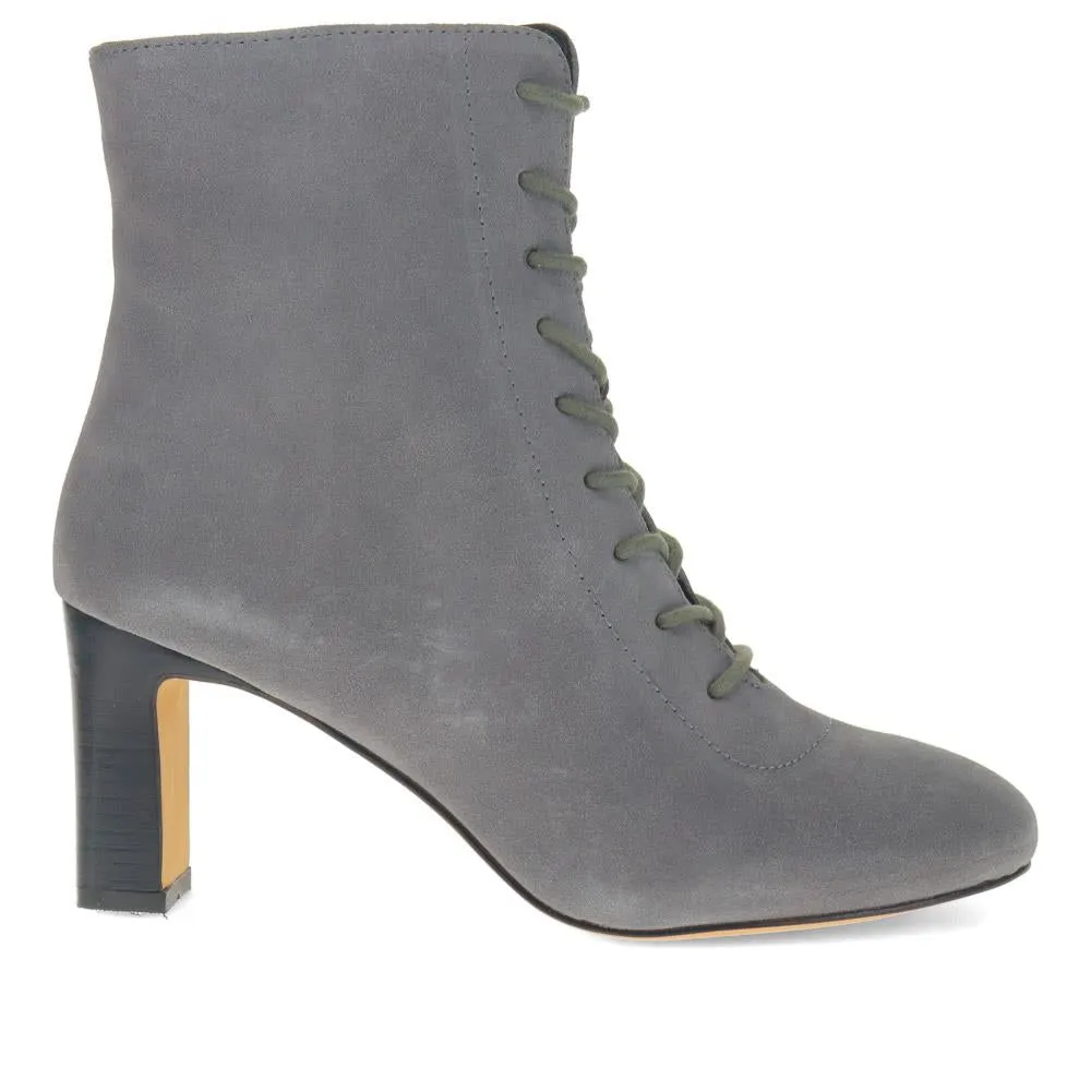 Lorah Leather Lace-Up Boots - LORAH / 324 248 - Grey sold by Jones Bootmaker