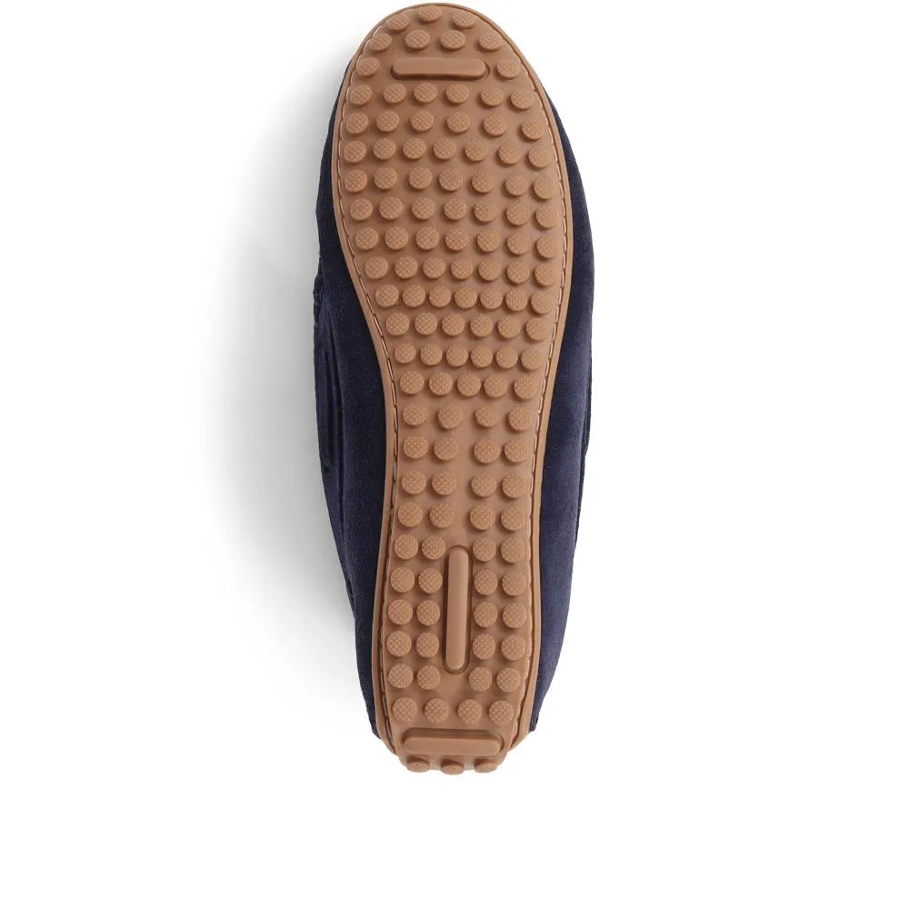 Giustina Suede Buckle Moccasins - GIUSTINA / 323 917 - Navy sold by Jones Bootmaker product image thumbnail 5