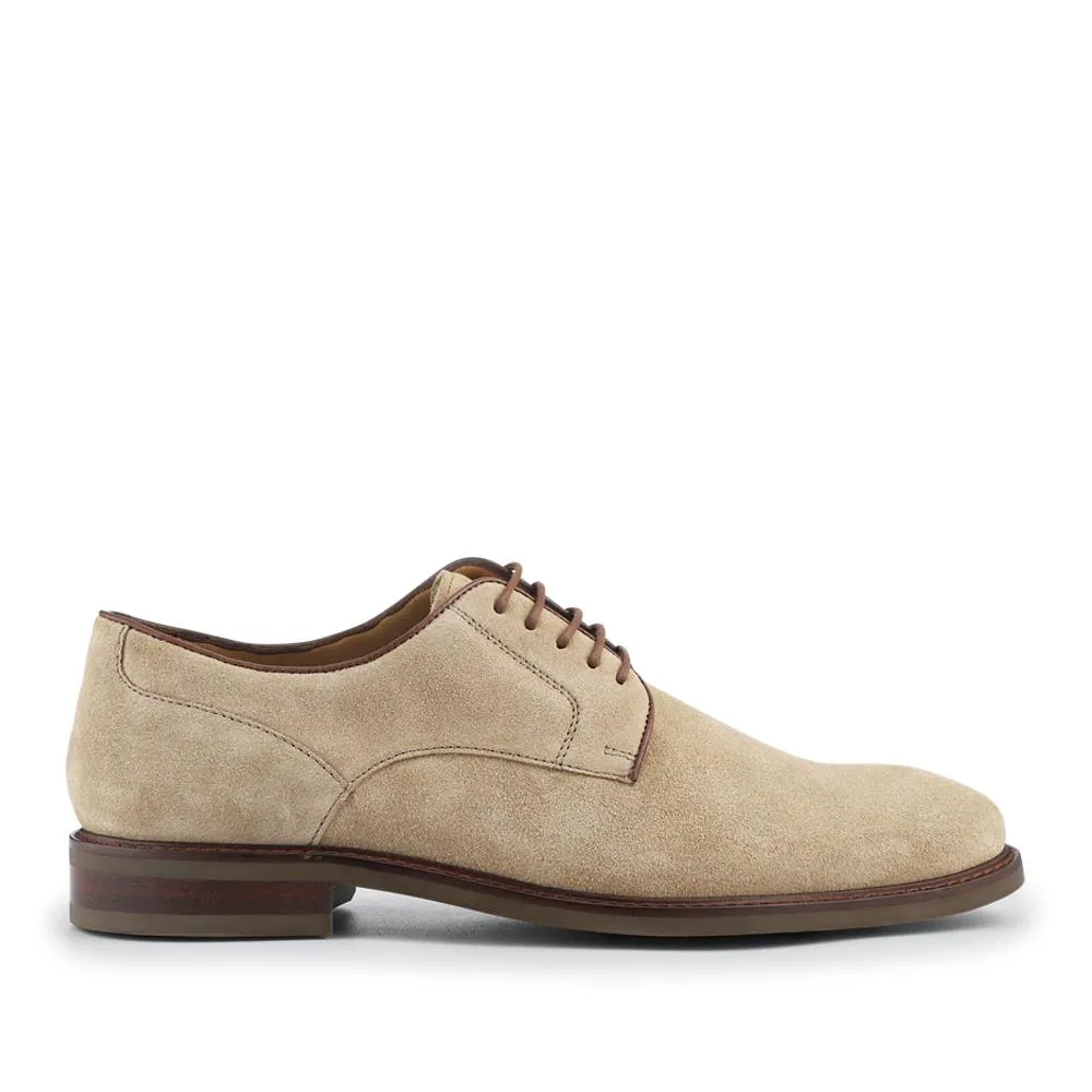Malachi Smart Casual Leather Lace Up Shoes - MALACHI / 328 710 - Sand Suede sold by Jones Bootmaker