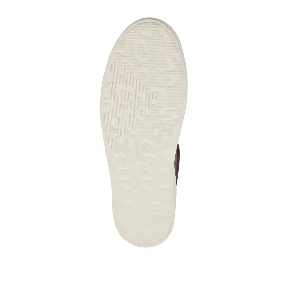 Amaliada Leather Platform Trainers - AMALIADA / 325 316 - Burgundy Croc sold by Jones Bootmaker product image thumbnail 5