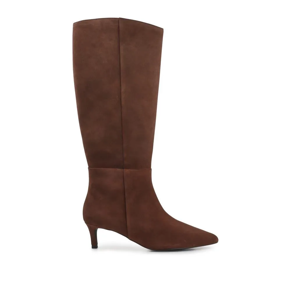 Catia Leather Long Boots - CATIA / 325 952 - Chocolate Suede sold by Jones Bootmaker