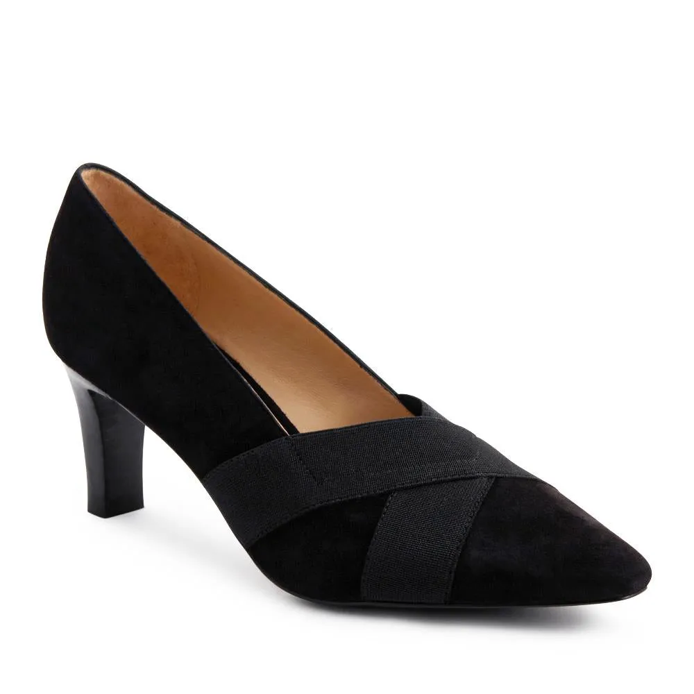 Peter Kaiser Leather Kitten-Heeled Court Shoes - CAPRI42506 / 328 411 - Black Suede sold by Jones Bootmaker product image thumbnail 2