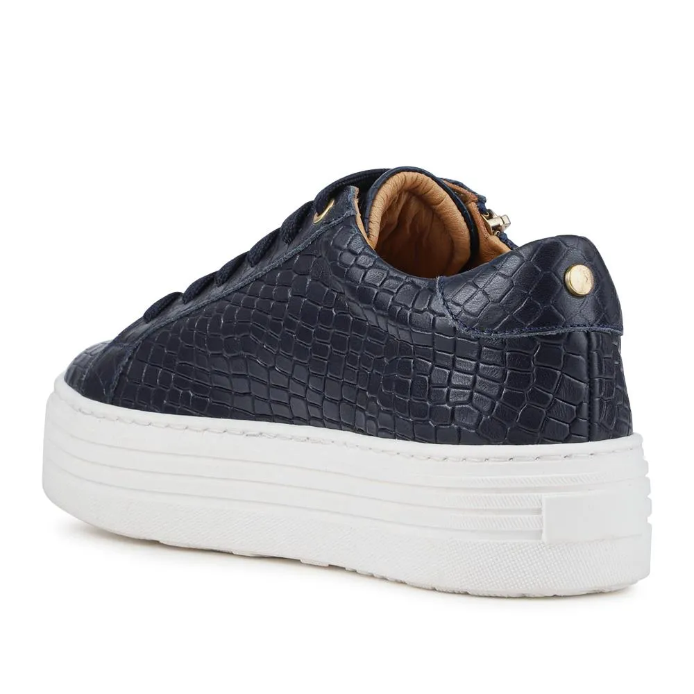 Amaliada Leather Platform Trainers - AMALIADA / 325 316 - Navy Croc sold by Jones Bootmaker product image thumbnail 3
