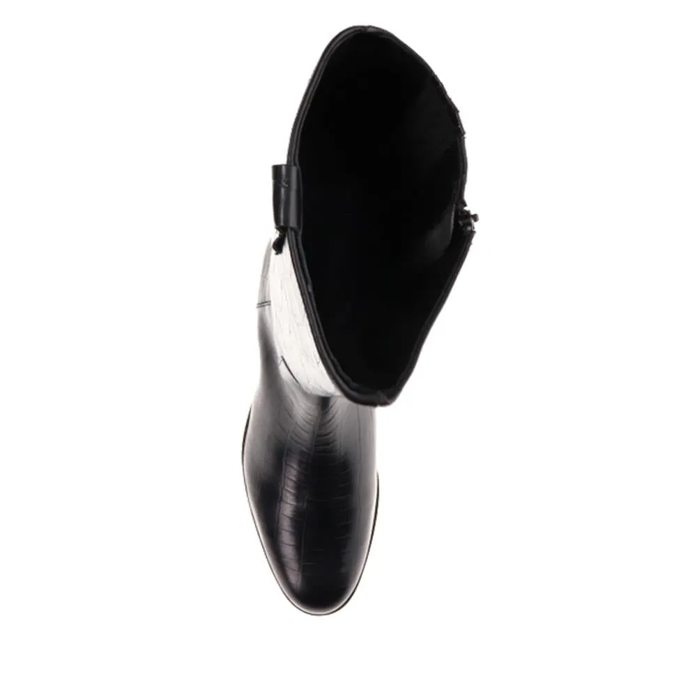 Emelia Small Calf Fit Leather Boots - EMELIAS / 326 209 - Black Croc sold by Jones Bootmaker product image thumbnail 5