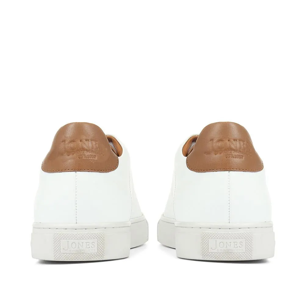 Singapore Leather Lace-Up Trainers - SINGAPORE / 322 065 - White sold by Jones Bootmaker product image thumbnail 3