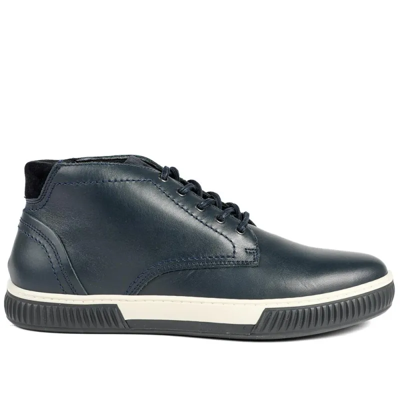 Dorset Leather Chukka Boots - DORSET / 325 901 - Navy Leather sold by Jones Bootmaker