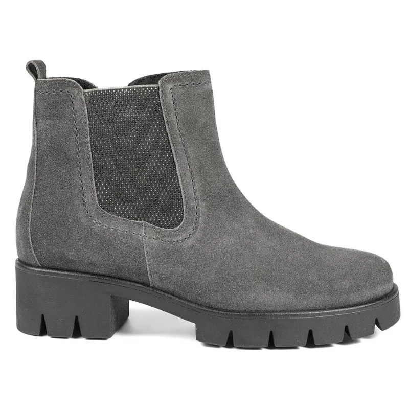 Bodo Chunky Chelsea Boots - GAB36506 / 322 689 - Grey Suede sold by Jones Bootmaker