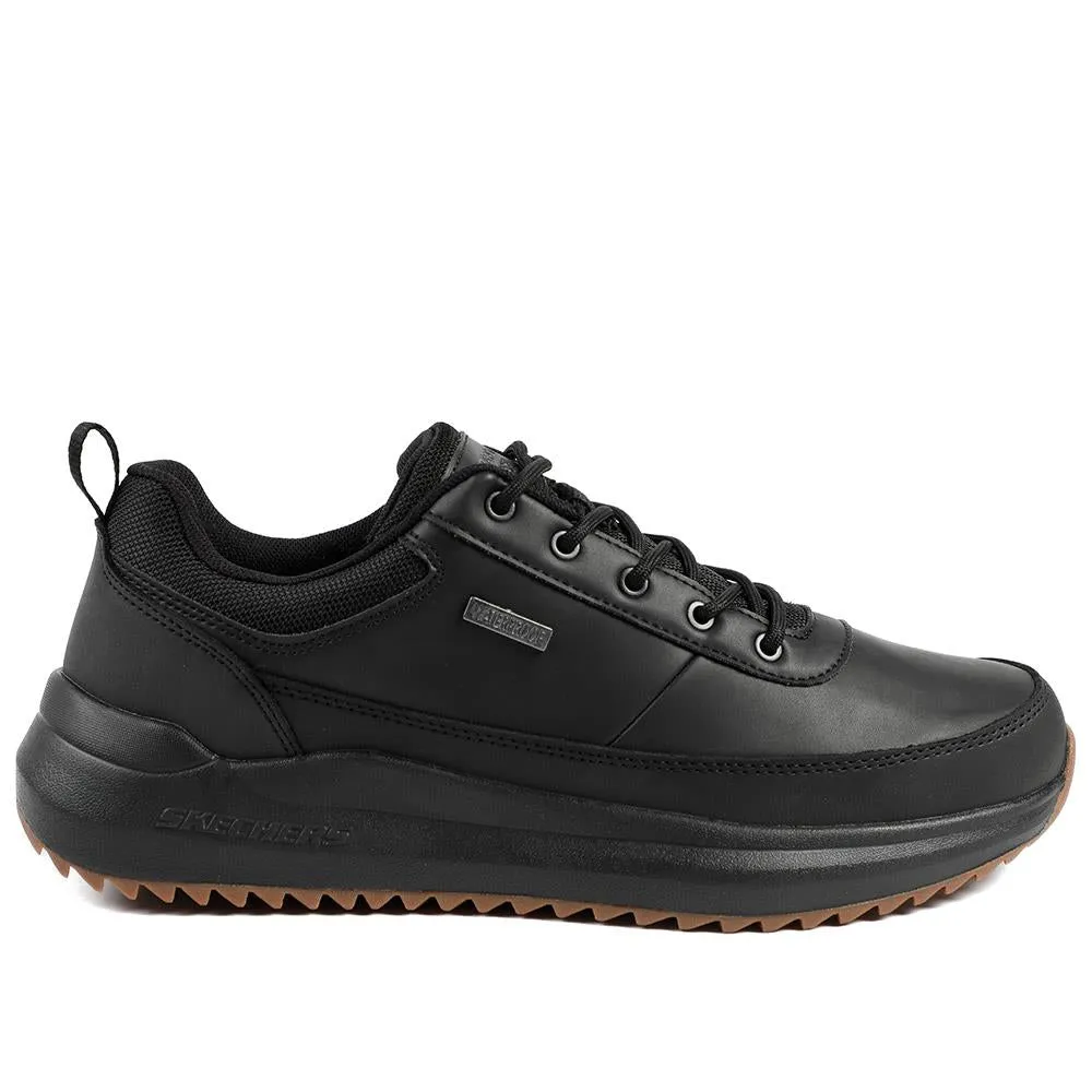 Skechers Parnell Tex Waterproof Lace Up Shoes - SKE42523 / 328 348 - Black sold by Jones Bootmaker