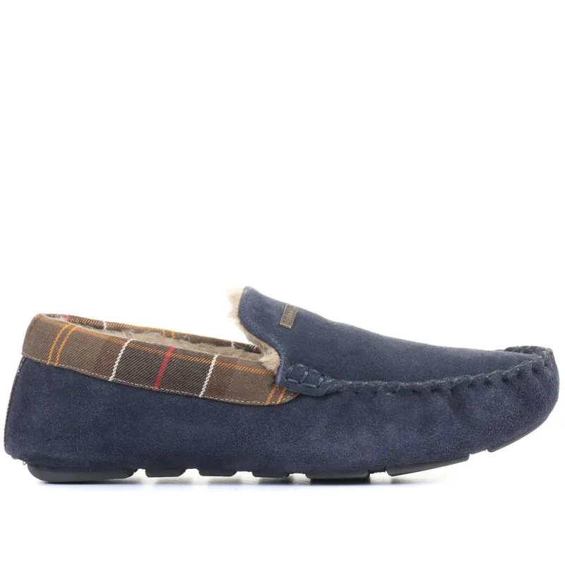 Monty House Slippers - BARBR28506 / 313 954 - Navy sold by Jones Bootmaker