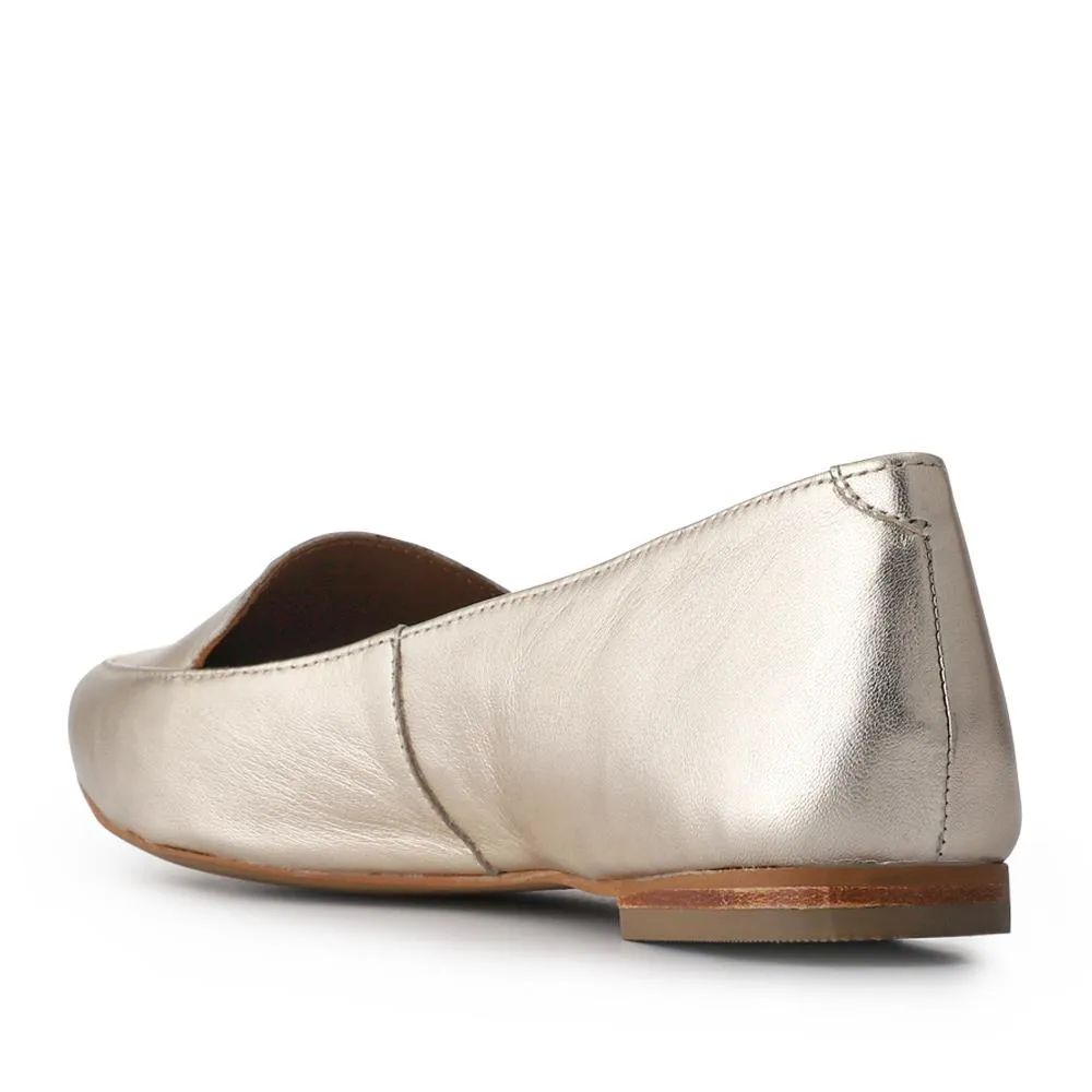 Sicily Leather Slip-On Shoes - SICILY / 326 204 - Gold sold by Jones Bootmaker product image thumbnail 3