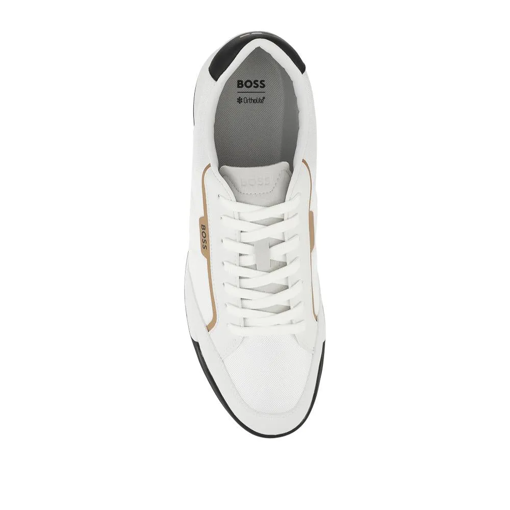 Hugo Boss Mixed-Material Lace Up Trainers - HUGO42502 / 327 808 - White sold by Jones Bootmaker product image thumbnail 4