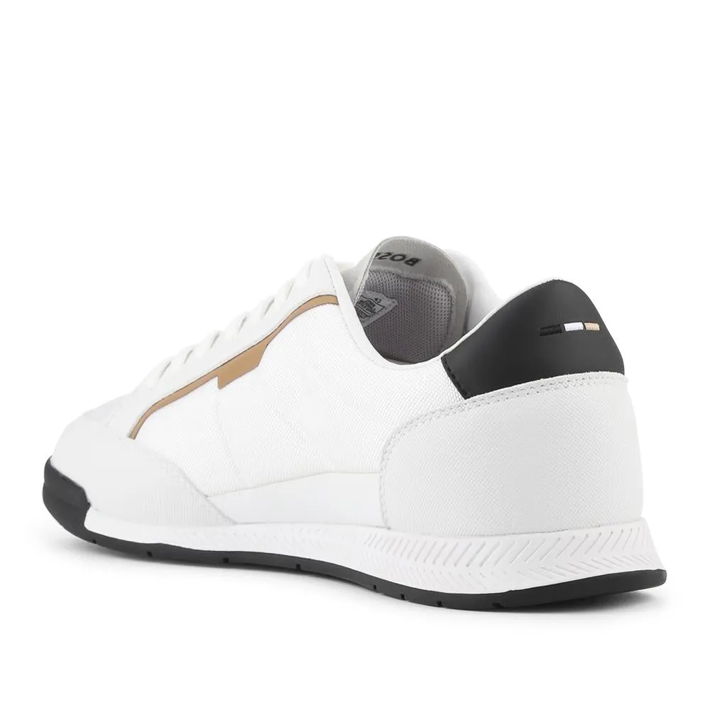 Hugo Boss Mixed-Material Lace Up Trainers - HUGO42502 / 327 808 - White sold by Jones Bootmaker product image thumbnail 3