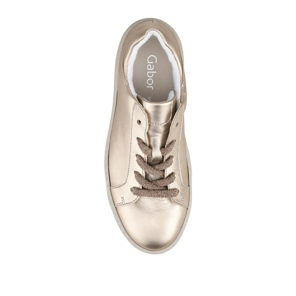 Gabor Leather Platform Trainers - GAB43001 / 328 667 - Gold sold by Jones Bootmaker product image thumbnail 4