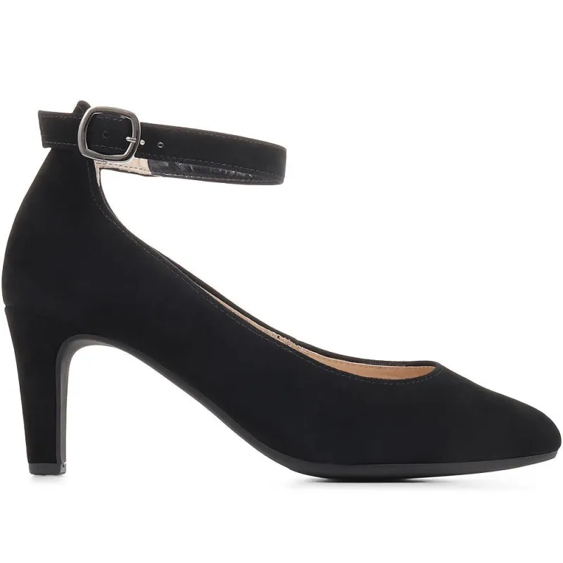 Effie Buckle Heeled Court Shoes - GAB36502 / 322 694 - Black sold by Jones Bootmaker