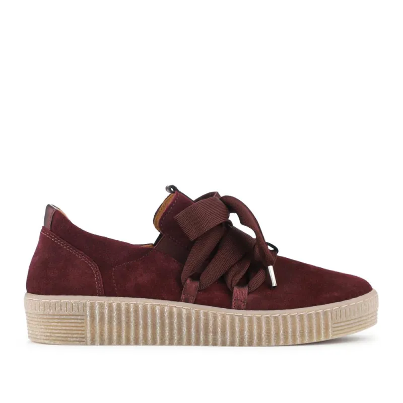 Waltz Gabor Lace-Up Trainers - GAB33506 / 319 497 - Burgundy sold by Jones Bootmaker