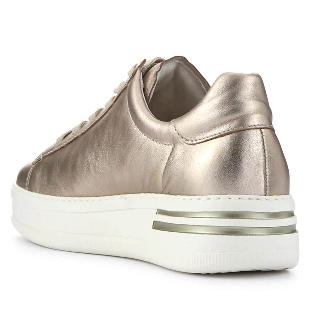 Keystone Gabor Leather Lace-Up Chunky Trainers - GAB41504 / 326 981 - Metallic sold by Jones Bootmaker product image thumbnail 3