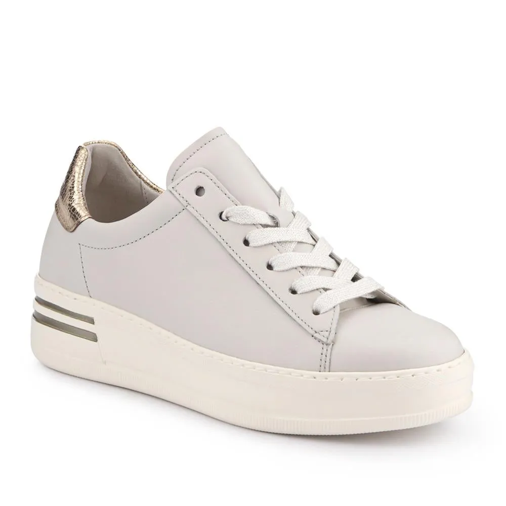Keystone Gabor Leather Lace-Up Chunky Trainers - GAB41504 / 326 981 - White Metallic sold by Jones Bootmaker product image thumbnail 2