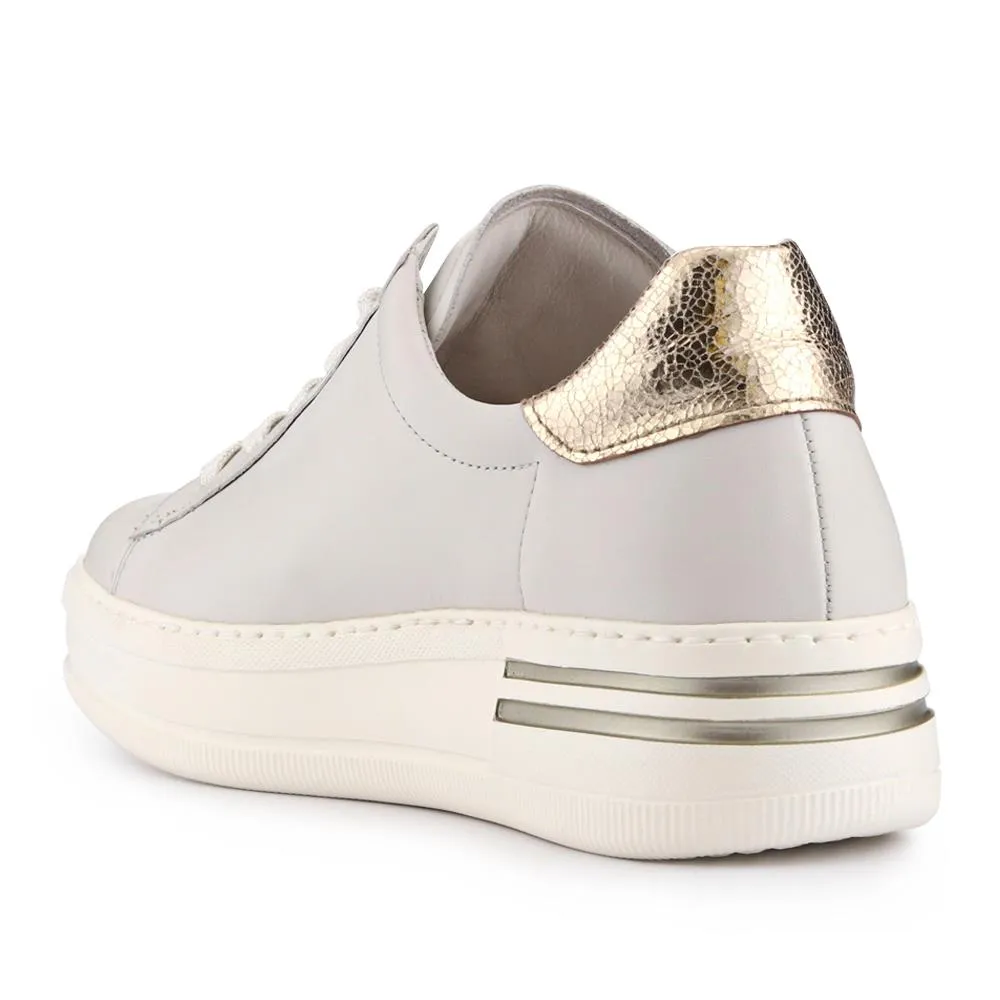 Keystone Gabor Leather Lace-Up Chunky Trainers - GAB41504 / 326 981 - White Metallic sold by Jones Bootmaker product image thumbnail 3
