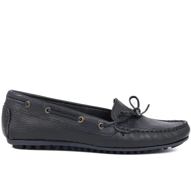 Perri Leather Loafers - PERRI / 325 191 - Navy sold by Jones Bootmaker