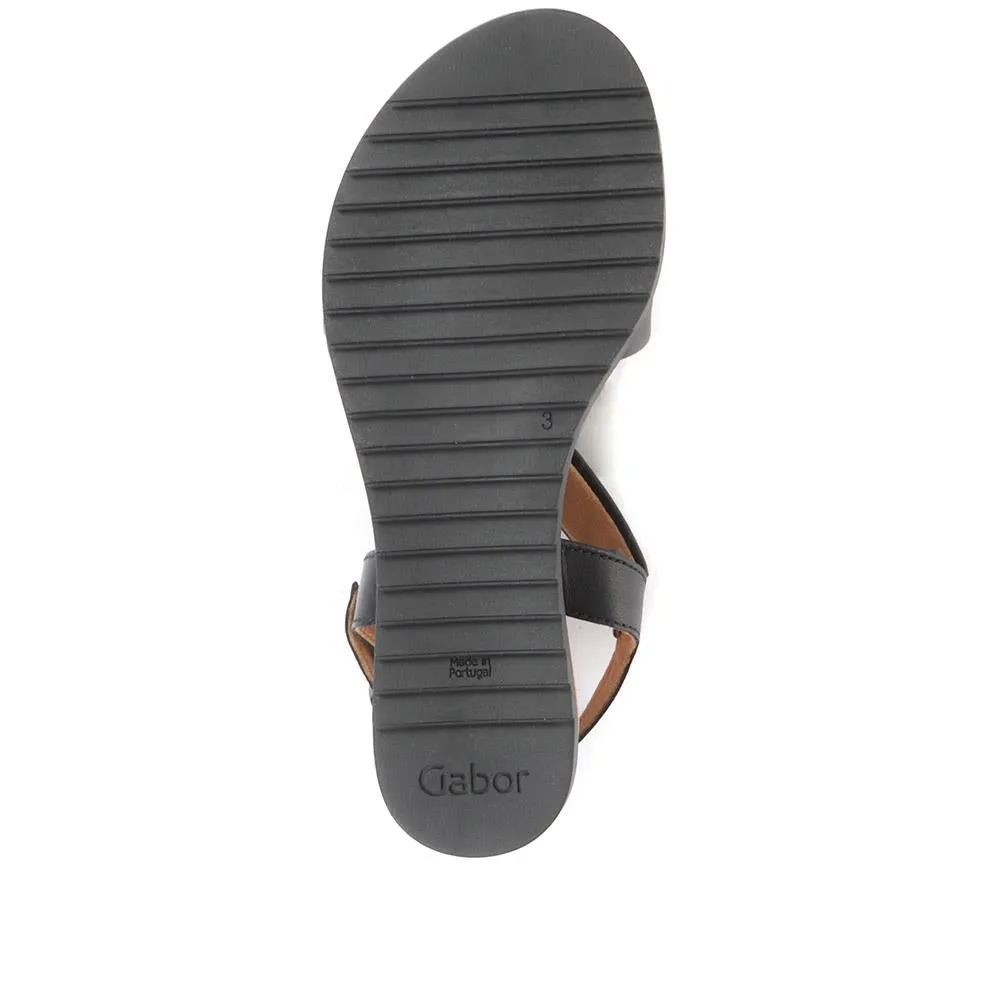 Rich Wide Fit Leather Twist-Front Sandals - GAB31514 / 317 898 - Black sold by Jones Bootmaker product image thumbnail 5