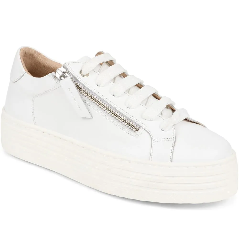 Amaliada Leather Platform Trainers - AMALIADA / 325 316 - White sold by Jones Bootmaker product image thumbnail 2