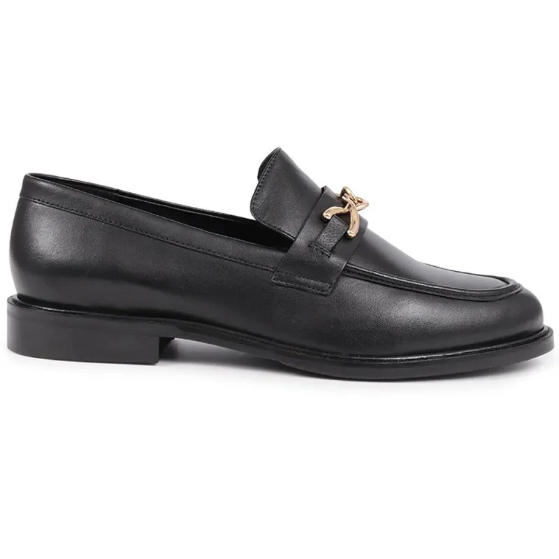 MARI Leather Loafers - MARI / 324 373 - Black sold by Jones Bootmaker
