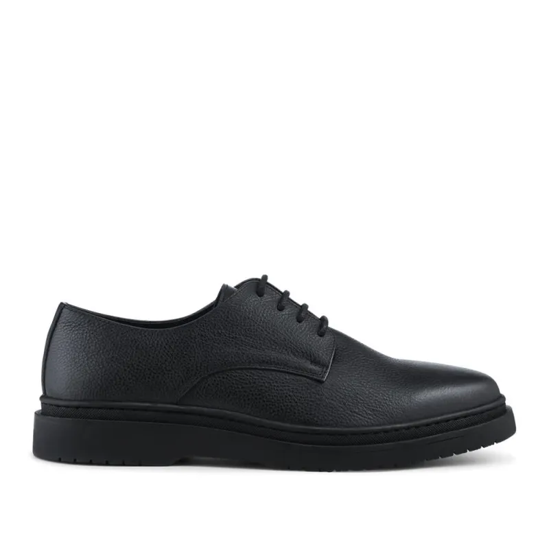 Jameson All-Leather Smart Lace Up Shoes - JAMESON / 328 304 - Black Grain made by Jones Bootmaker
