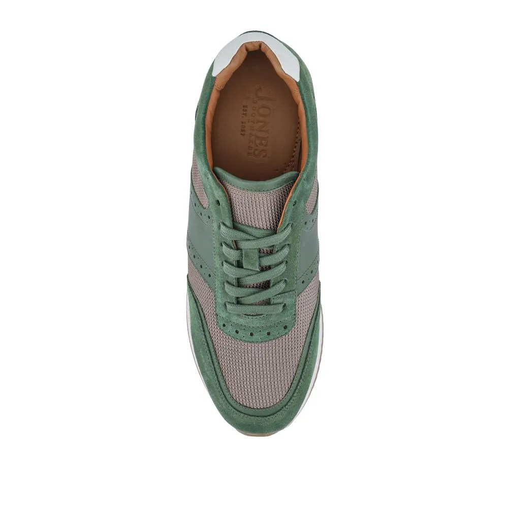 Sergio Lace-Up Leather Trainers - SERGIO / 328 071 - Olive Suede sold by Jones Bootmaker product image thumbnail 4