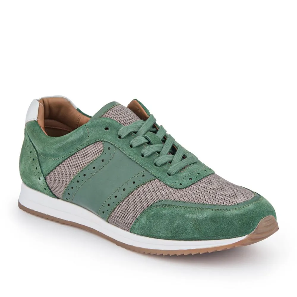 Sergio Lace-Up Leather Trainers - SERGIO / 328 071 - Olive Suede sold by Jones Bootmaker product image thumbnail 2