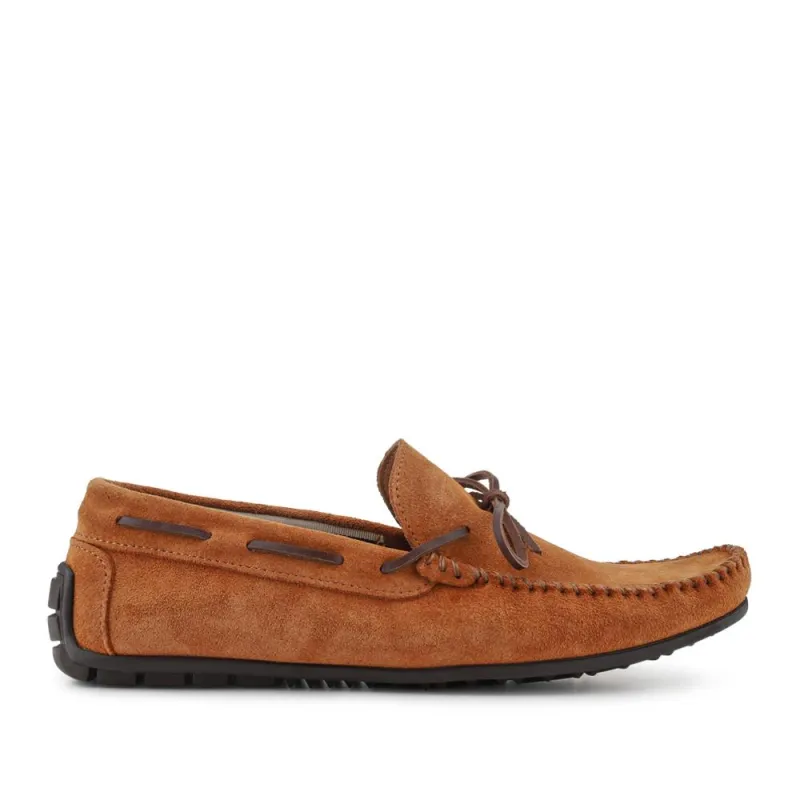 Zeke Leather Full Slippers - ZEKE / 328 015 - Chestnut sold by Jones Bootmaker