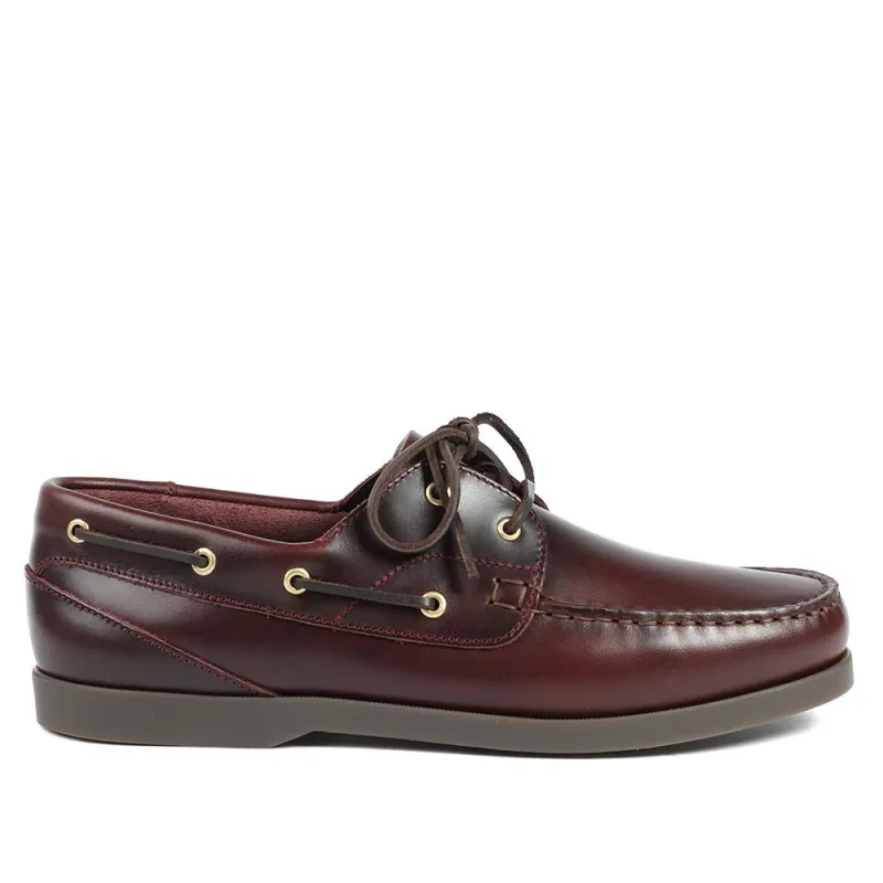 Parsons Leather Boat Shoes - PARSONS / 320 153 - Burgundy sold by Jones Bootmaker